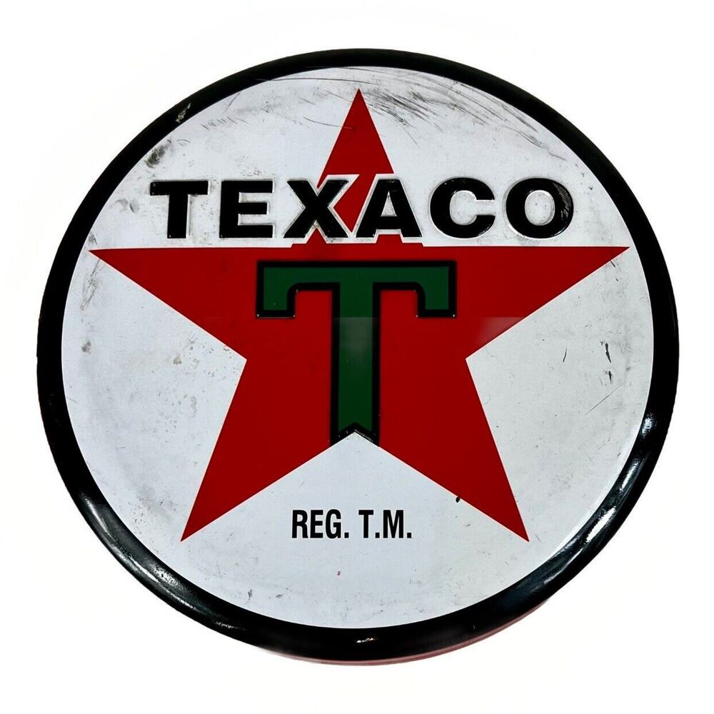 Vintage Style TEXACO" GASOLINE- Star Logo - Metal TIN Can 3 Wick Candle